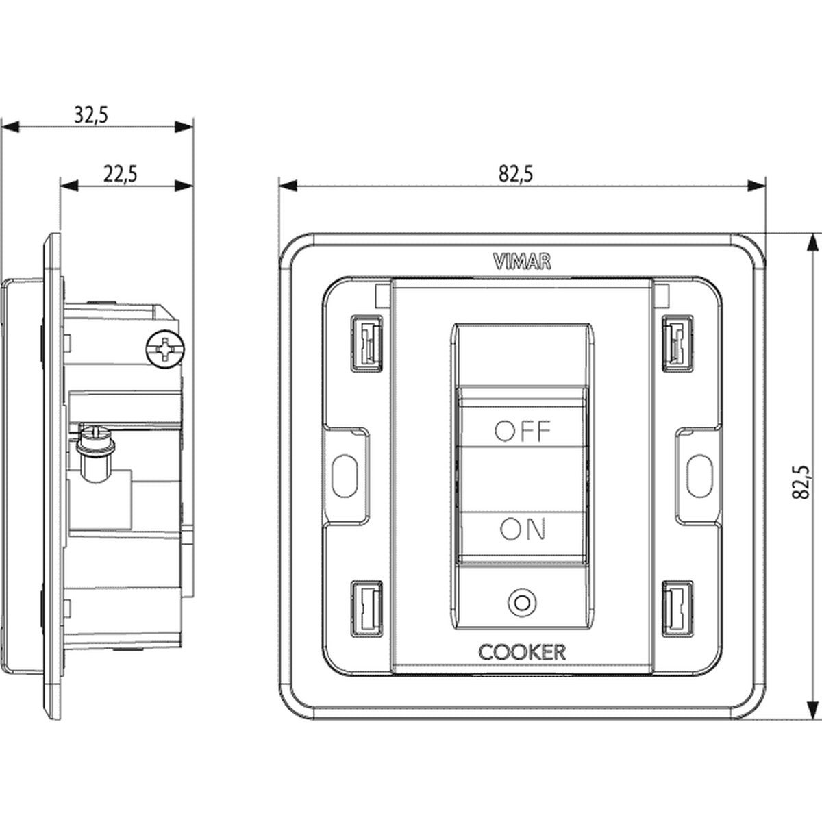 Plana 2P 45A 1-Way Cooker Switch 3M White - PHOTO 3