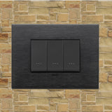 Vimar Eikon Metal 3 Gang Switch - Brushed Black - 16A - PHOTO 5