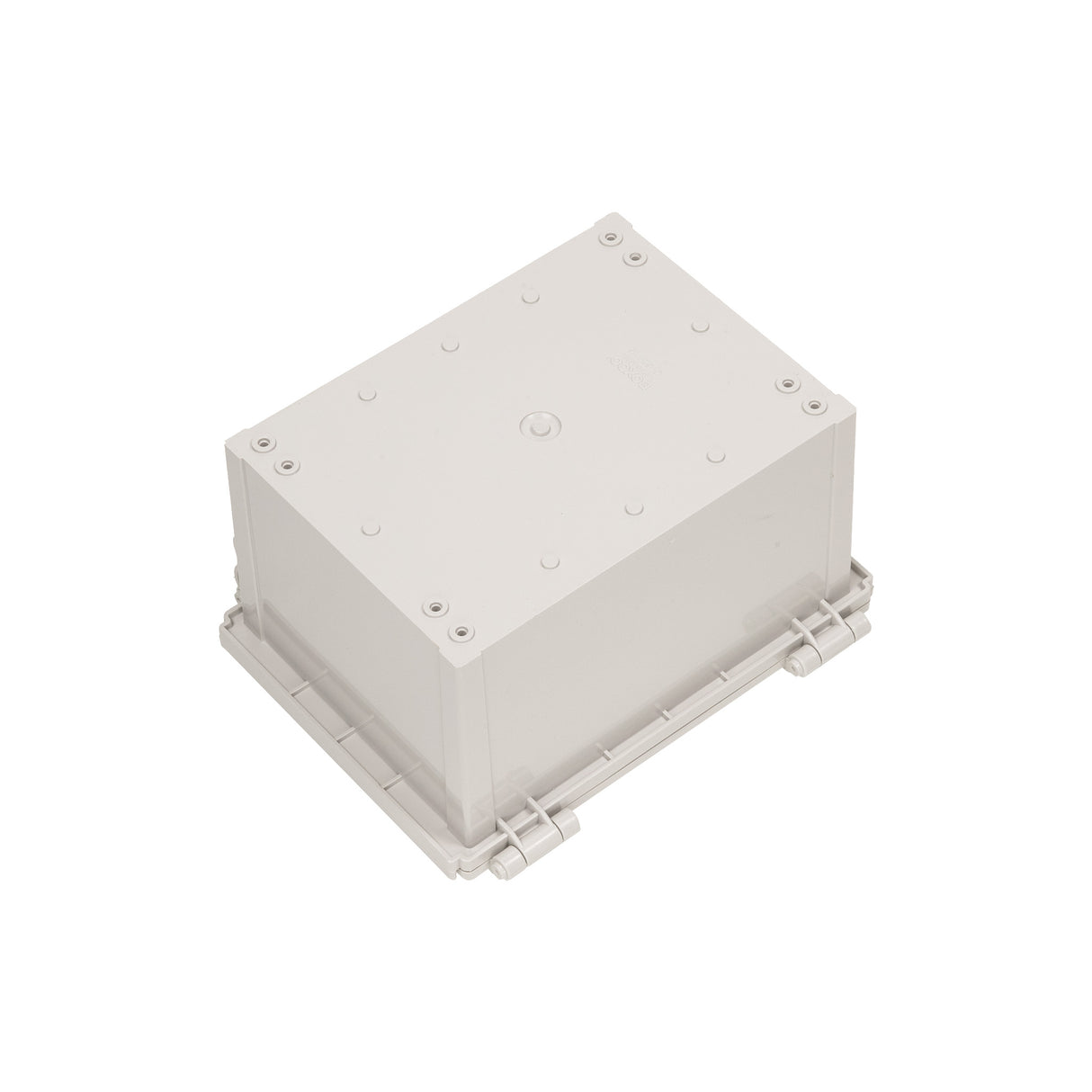 Boxco Q-Series 160x210x130mm Plastic Enclosure, IP67, IK08, ABS, Grey Cover, Hinge Type with Plate - PHOTO 2