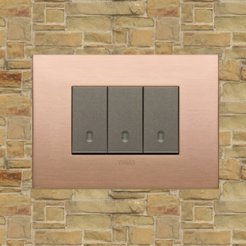 Vimar Arke Metal 3 Gang switch - Brushed Copper - 16A - PHOTO 6