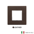 Vimar Eikon Evo Plate 2M Leather Tobacco - Square
