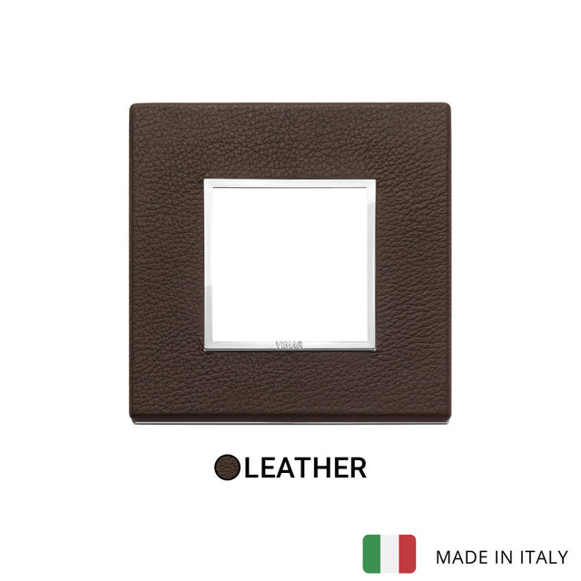 Vimar Eikon Evo Plate 2M Leather Tobacco - Square