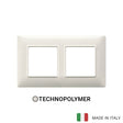 Vimar Plana Plate 4M(2+2) 57mm Technopolymer Granite White