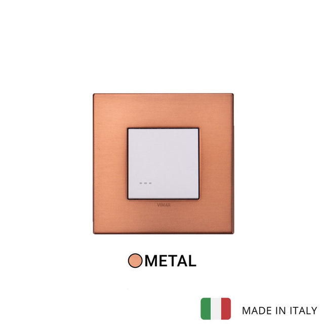 Vimar Eikon Metal 1 Gang Switch - Brushed Copper - 16A