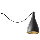 Pablo Pendant Swell String Single Narrow Black / Brass - PHOTO 1