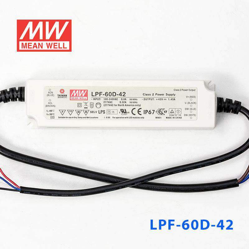 Mean Well LPF-60D-42 Power Supply 60W 42V - Dimmable 1.43A - PHOTO 2