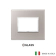 Vimar Eikon Evo Plate 3M Crystal Pearl Grey