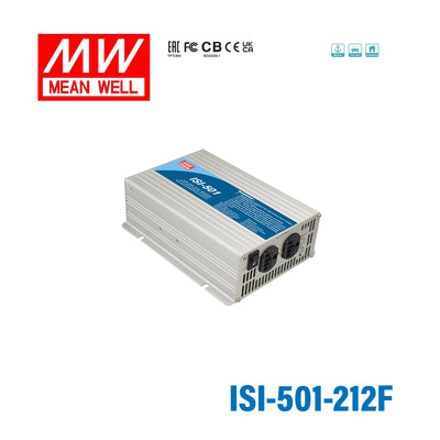 Mean Well ISI-501-212F True Sine Wave DC-AC Inverter 450W 110V out 12V in with MPPT Solar Charger