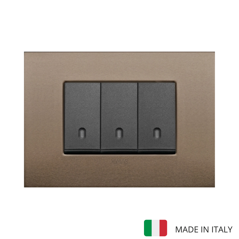 Vimar Arke Metal 3 Gang switch - Dark Bronze - 16A - PHOTO 27