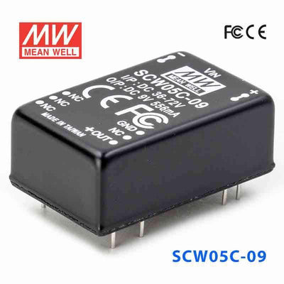 Mean Well SCW05C-09 DC-DC Converter - 5W 36~72V DC in 9V out