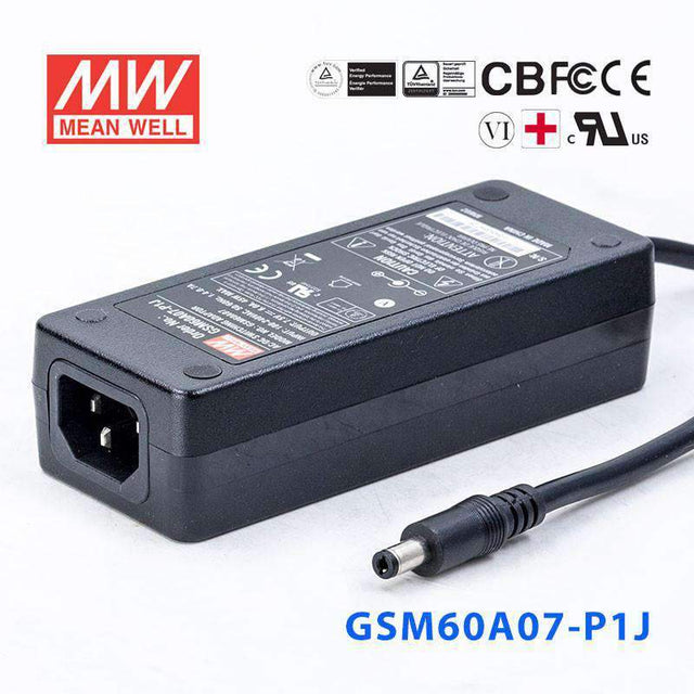 Mean Well GSM60A07-P1J Power Supply 45W 7.5V 6A