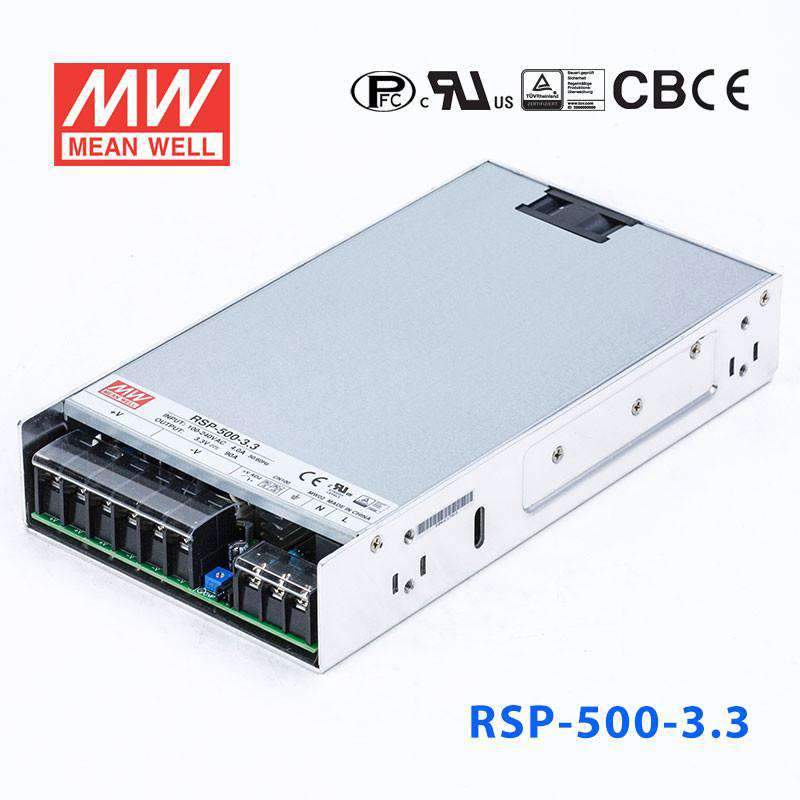 Mean Well RSP-500-3.3 Power Supply 297W 3.3V 90A