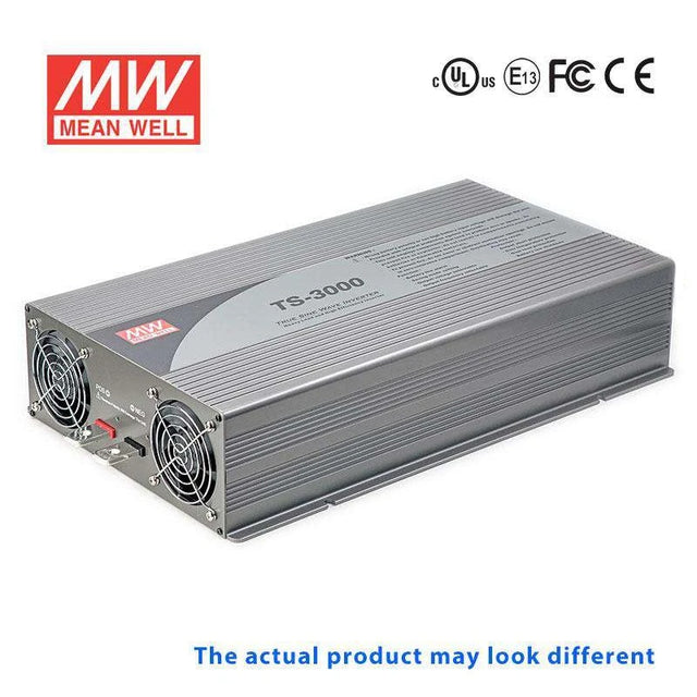 Mean Well TS-3000-124F True Sine Wave 3000W 110V 150A - DC-AC Power Inverter