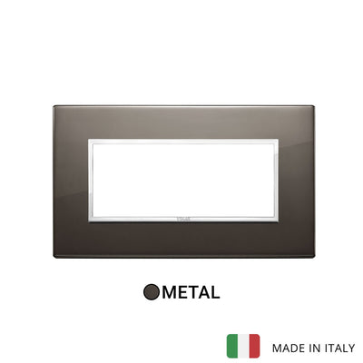 Vimar Eikon Evo Plate 5M Aluminium Black Sapphire