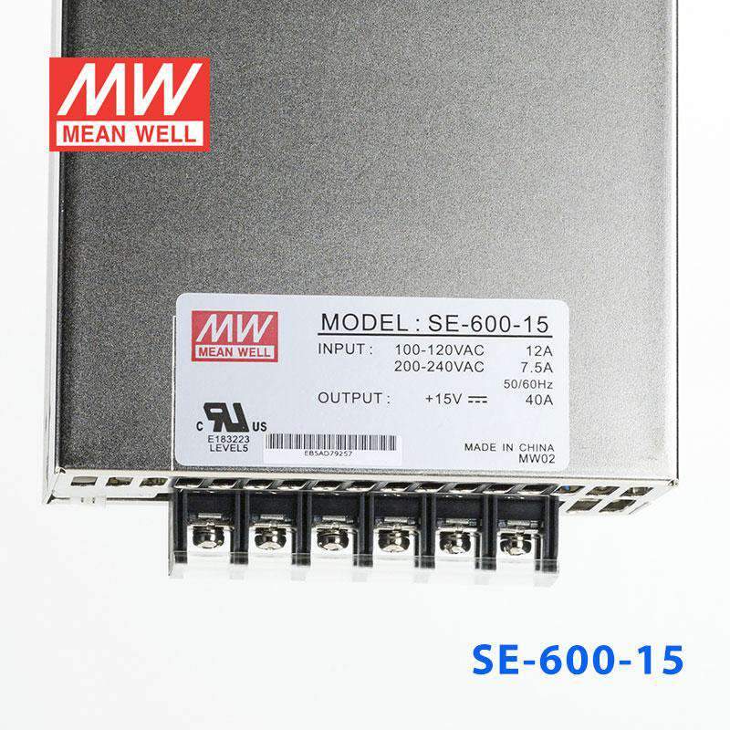 Mean Well SE-600-15 Power Supply 600W 15V 40A - PHOTO 2