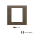 Vimar Eikon Exe Plate 8M Metal Brushed Dark Bronze