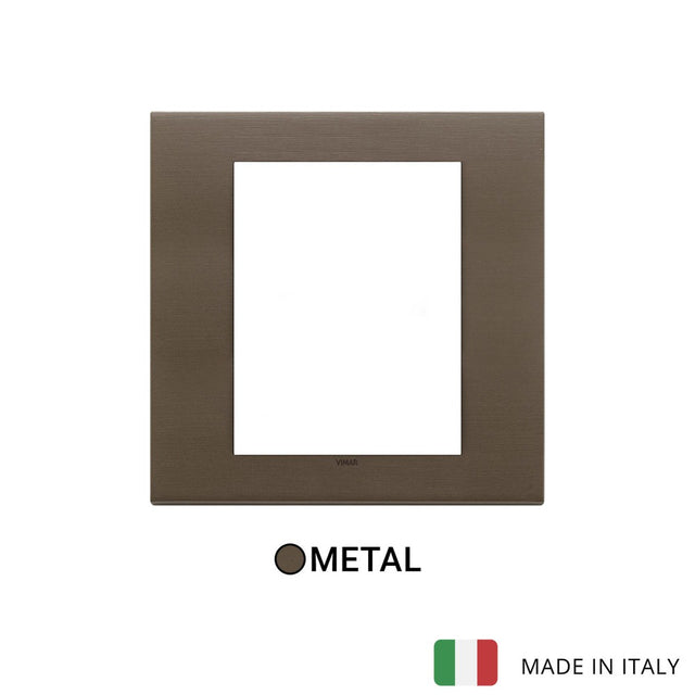 Vimar Eikon Exe Plate 8M Metal Brushed Dark Bronze