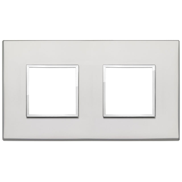 Vimar Eikon Evo Plate 4M (2+2) 71MM Aluminium Silver