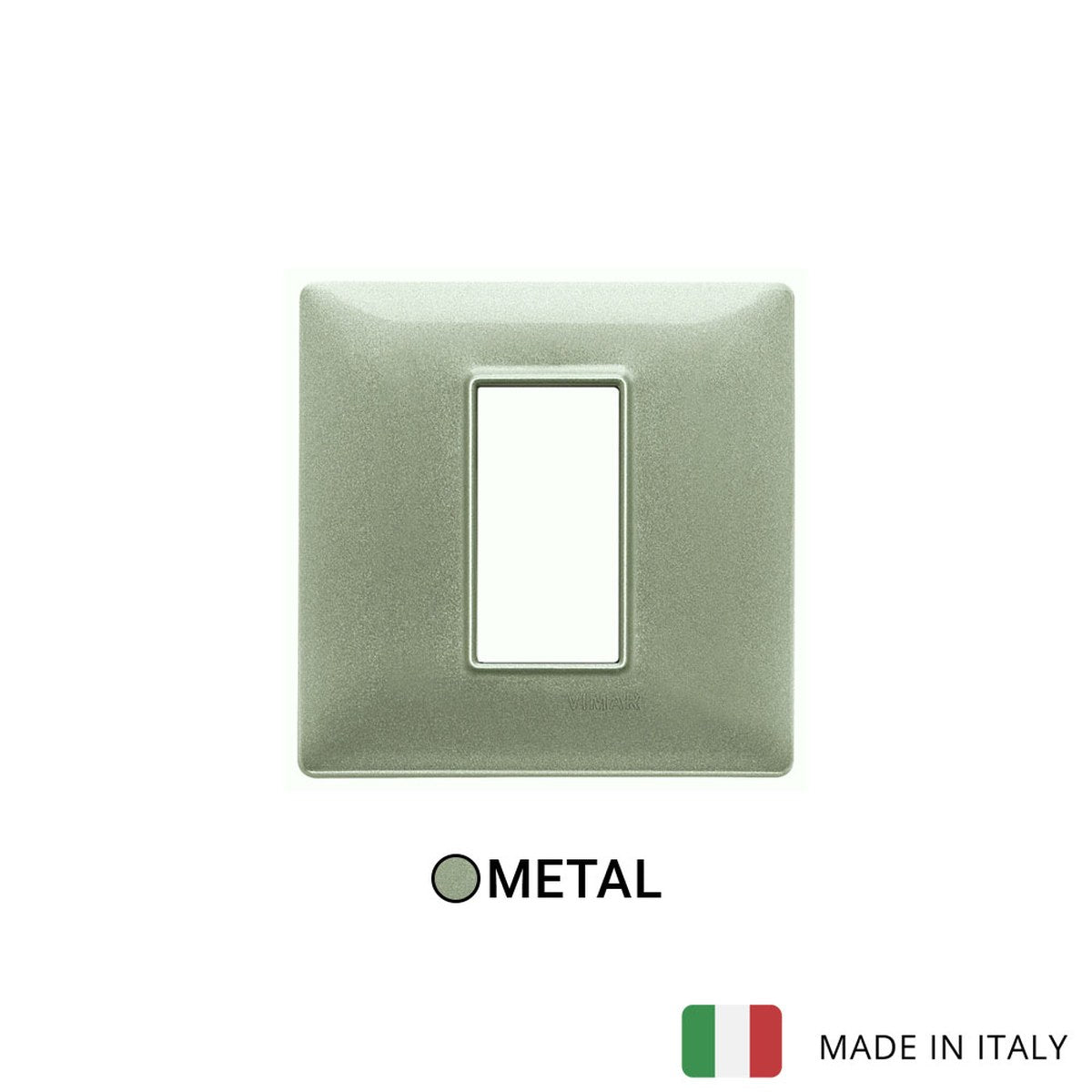 Vimar Plana Plate 1M Metal Metallized Green
