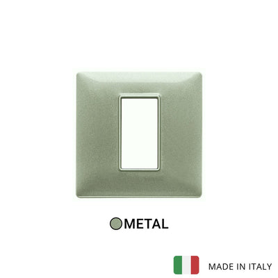 Vimar Plana Plate 1M Metal Metallized Green