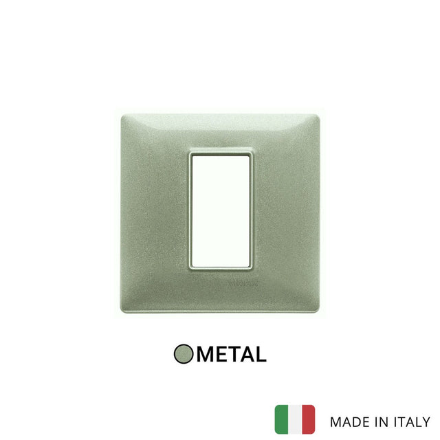 Vimar Plana Plate 1M Metal Metallized Green
