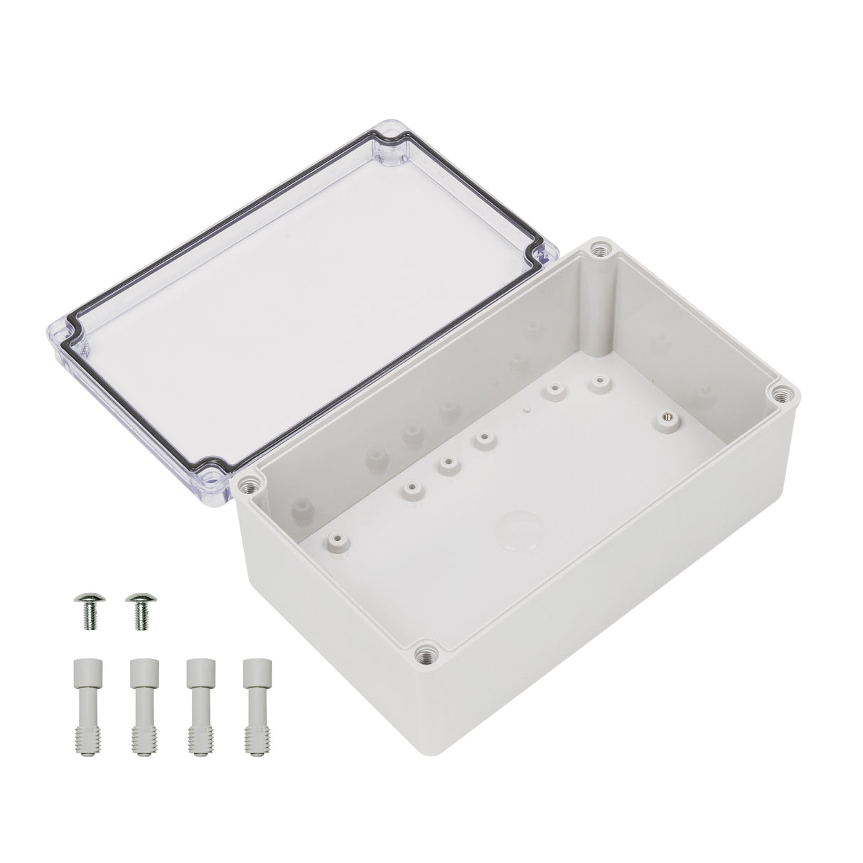 Boxco S-Series 150x250x100mm Plastic Enclosure, IP67, IK08, ABS, Transparent Cover, Screw Type - PHOTO 3
