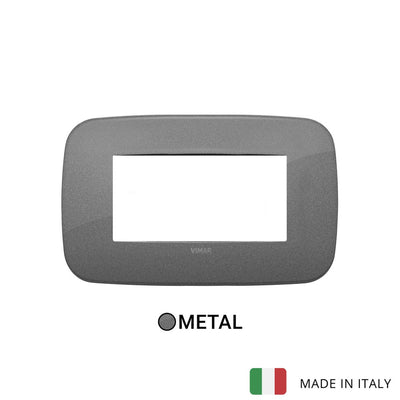 Vimar Arke Round Plate 4M Metal Matt Slate Grey