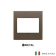 Vimar Eikon Exe Plate 3M Metal Brushed Dark Bronze