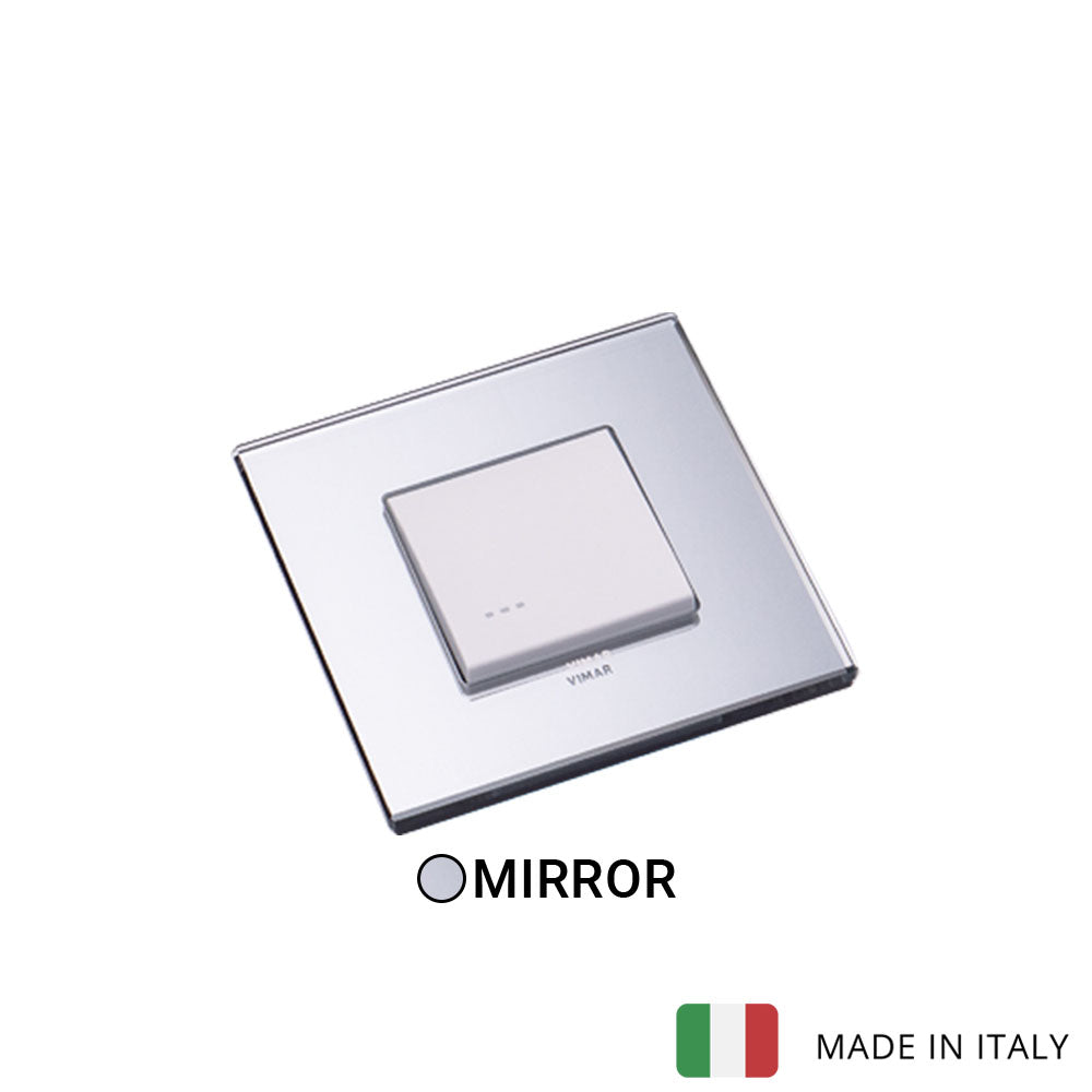 Vimar Eikon Glass 1 Gang Switch - Ice Silver - 16A