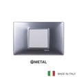 Vimar Plana Metal 1 Gang Switch - Brushed Aluminum - 16A