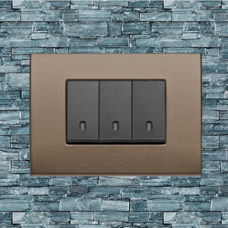 Vimar Arke Metal 3 Gang switch - Dark Bronze - 16A - PHOTO 16