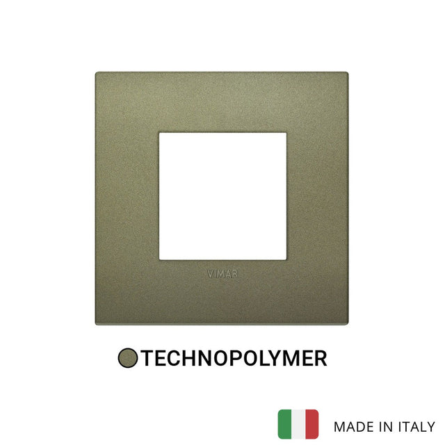 Vimar Arke Classic Plate 2M Technopolymer Matt Green - Square