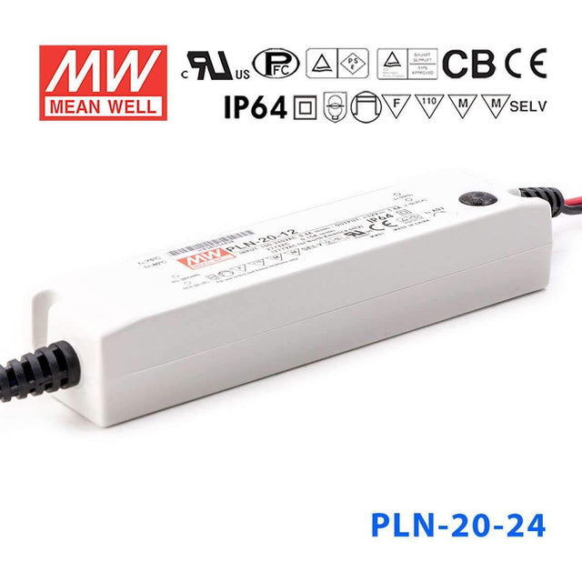 Mean Well PLN-20-24 Power Supply 20W 24V - IP64