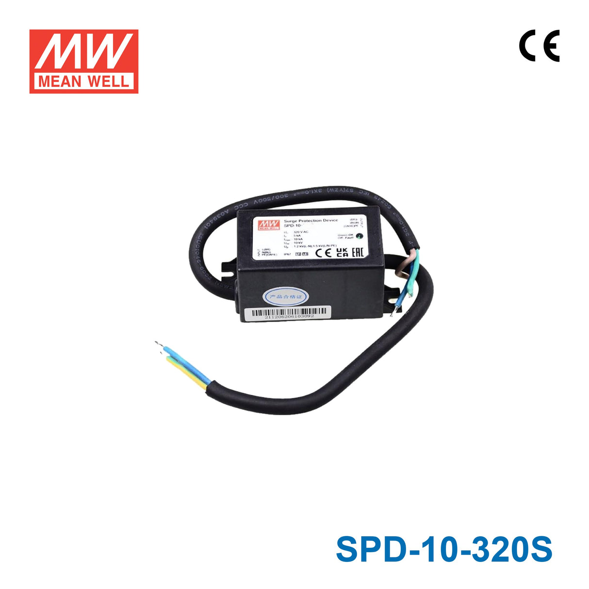 Mean Well SPD-10-320S Surge Protection Device 120~320VAC 10KV