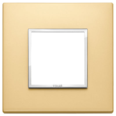 Vimar Eikon Evo Plate 2M Aluminium Satin Gold