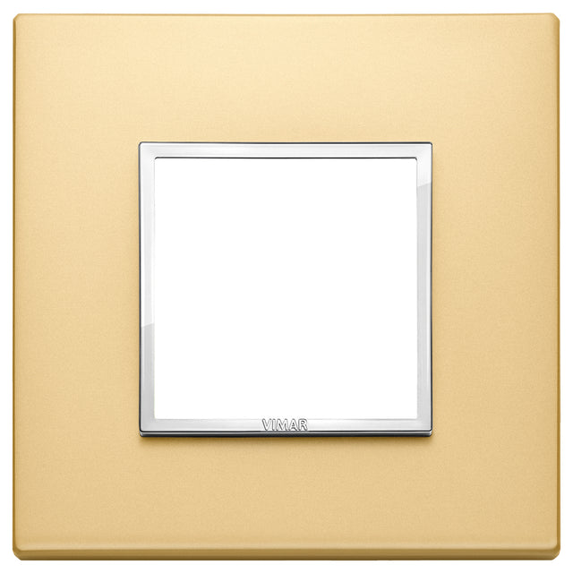 Vimar Eikon Evo Plate 2M Aluminium Satin Gold