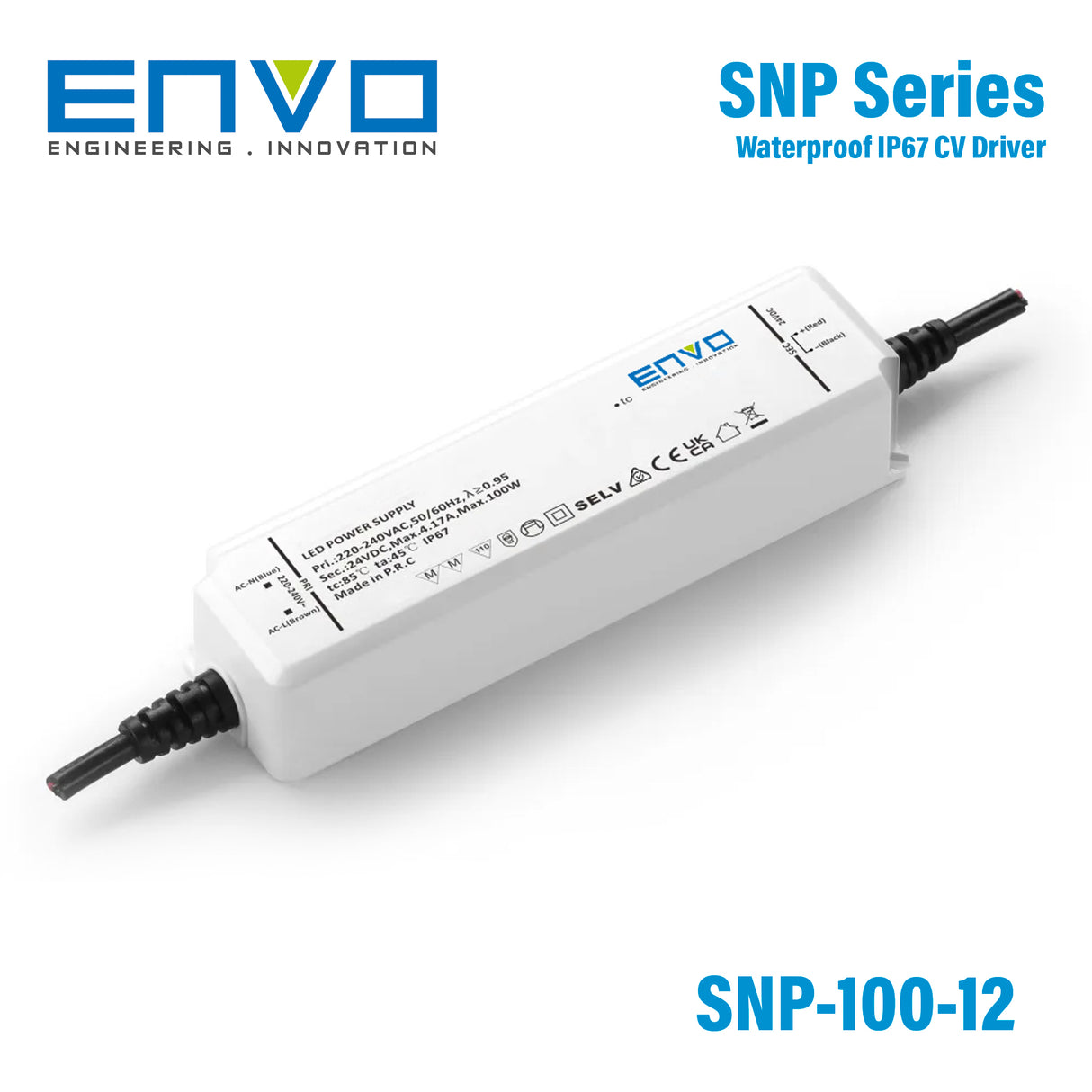 Envo EV-SNP-100-12 LED Driver 100W 12V Waterproof IP67