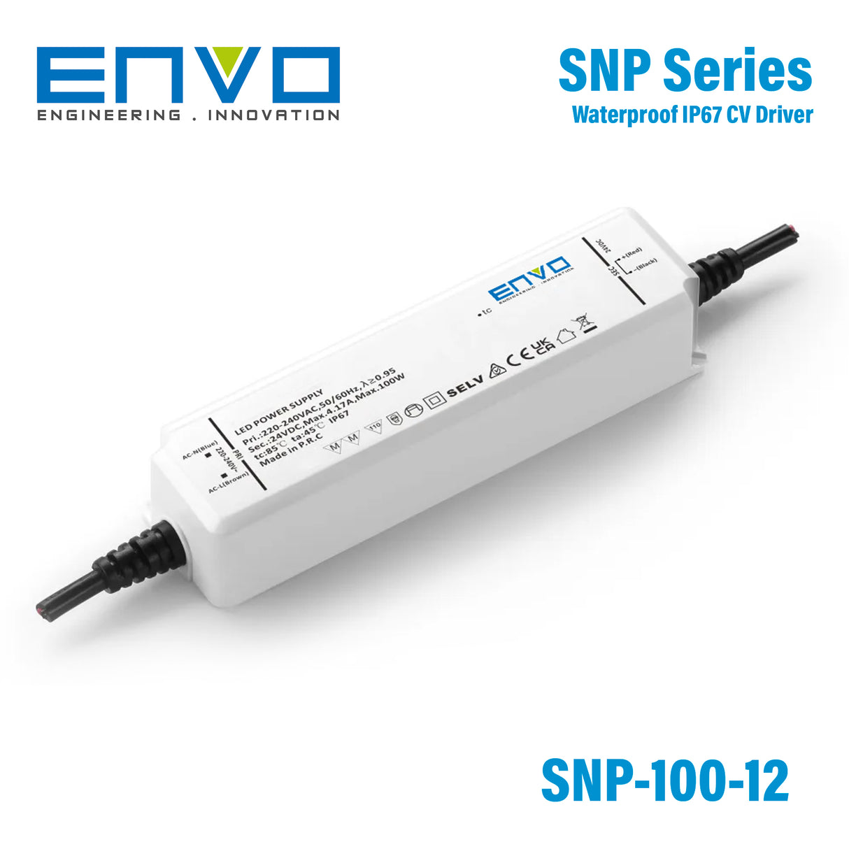 Envo EV-SNP-100-12 LED Driver 100W 12V Waterproof IP67 8.3A