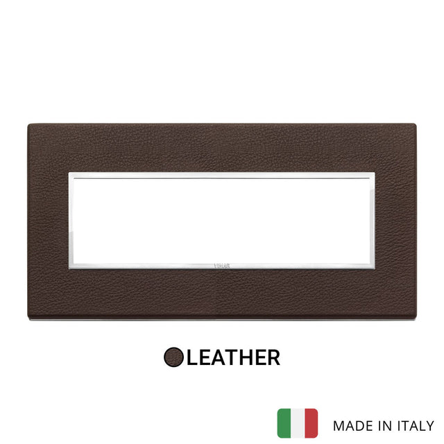 Vimar Eikon Evo Plate 7M Leather Tobacco