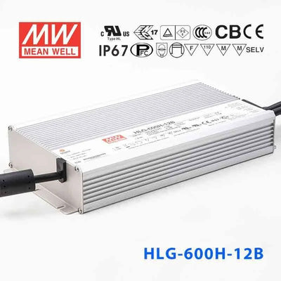 Mean Well HLG-600H-12B Power Supply 480W 12V - Dimmable 40A