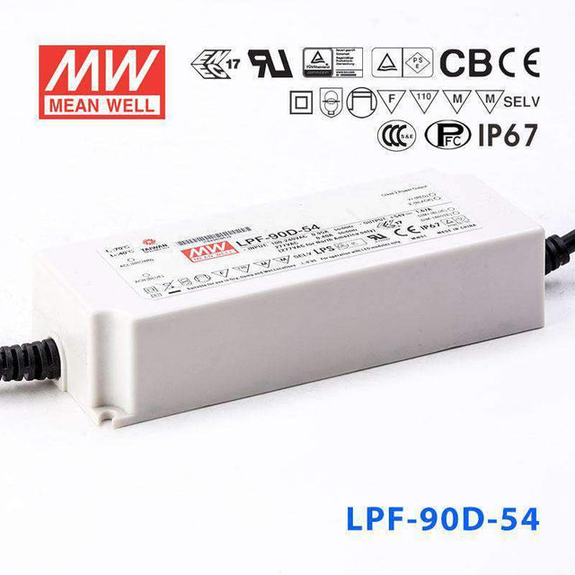 Mean Well LPF-90D-54 Power Supply 90W 54V - Dimmable 1.67A
