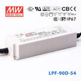 Mean Well LPF-90D-54 Power Supply 90W 54V - Dimmable 1.67A