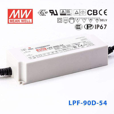 Mean Well LPF-90D-54 Power Supply 90W 54V - Dimmable 1.67A
