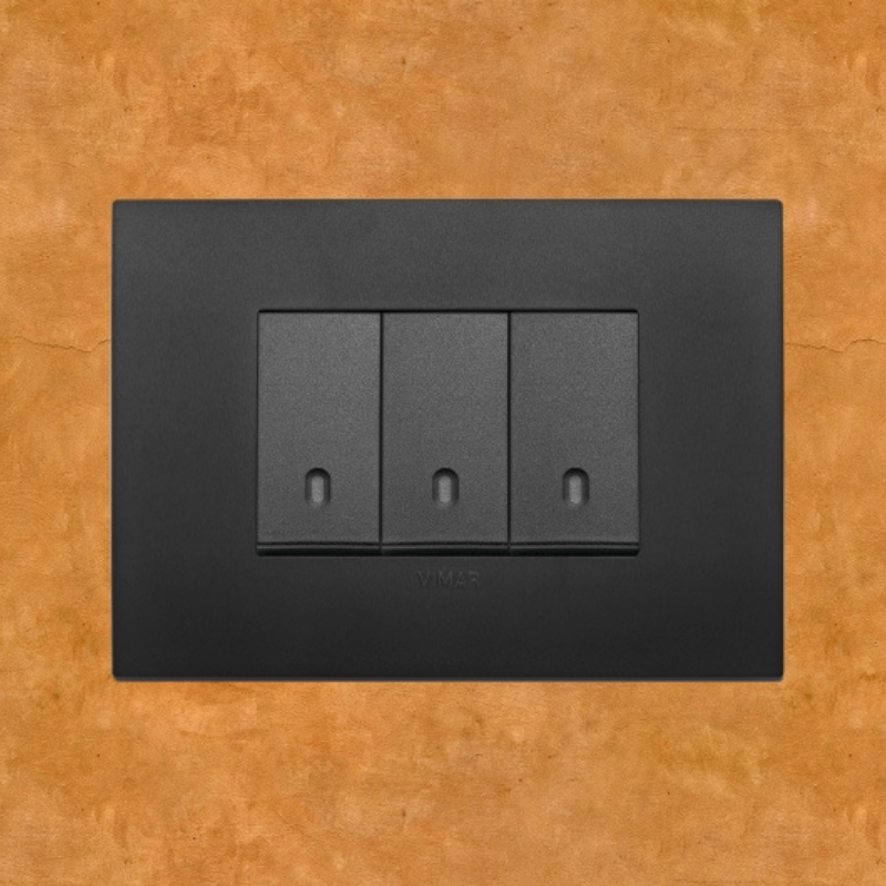 Vimar Arke Plastic 3 Gang switch - Black - 16A - PHOTO 18
