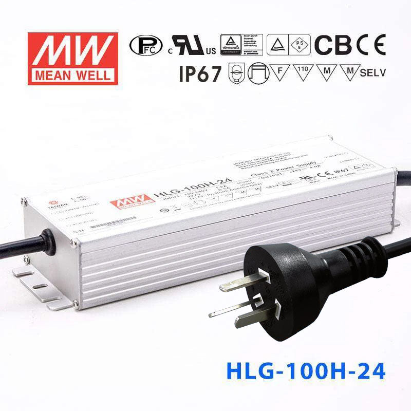Mean Well S-HLG-100H-24 Power Supply 100W 24V with AU/NZ plug 4A