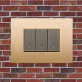 Vimar Arke Metal 3 Gang switch - Brushed Brass - 16A - PHOTO 7