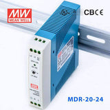 Mean Well MDR-20-24 Single Output Industrial Power Supply 20W 24V - DIN Rail