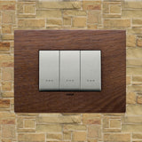 Vimar Eikon Wood 3 Gang Switch - American Walnut - 16A - PHOTO 7