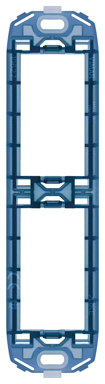 Vimar VM-19627 Frame 2M for Panel Mounting with Screws Blue