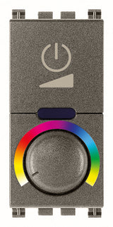 Vimar Arke RGB Rotary Dimmer 230V Aluminium
